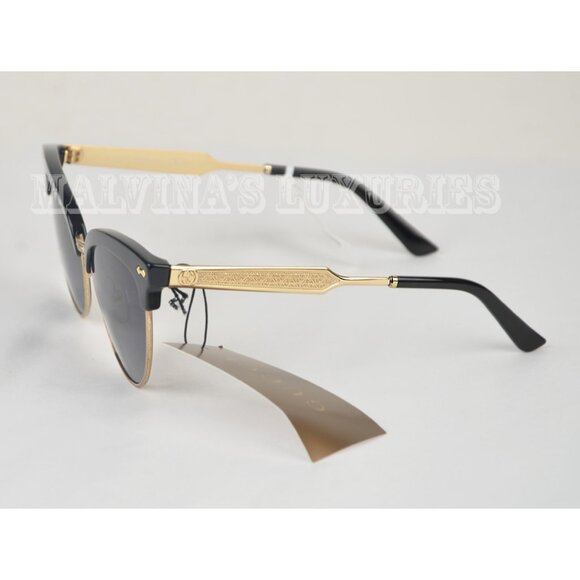 GUCCI SUNGLASSES BLACK GG 4283/S ANW9O CAT EYE GOLD METAL CURRENT - Picture 7 of 10